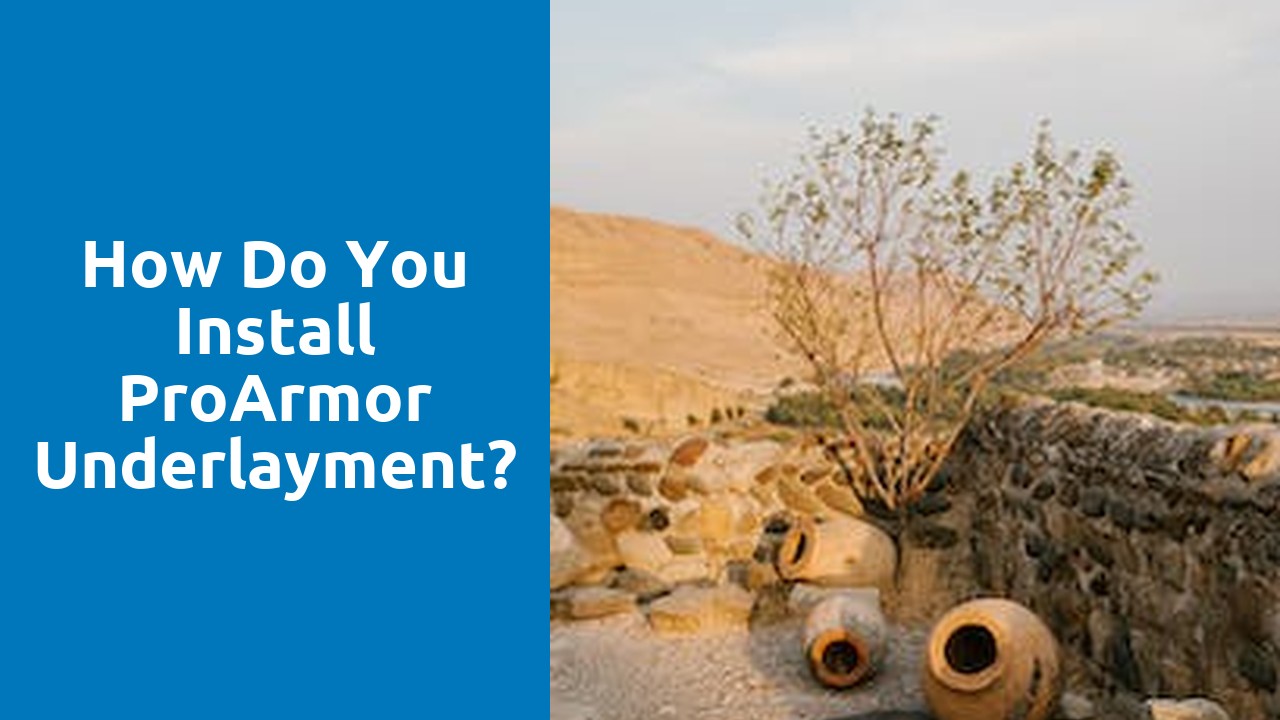 How do you install ProArmor underlayment?