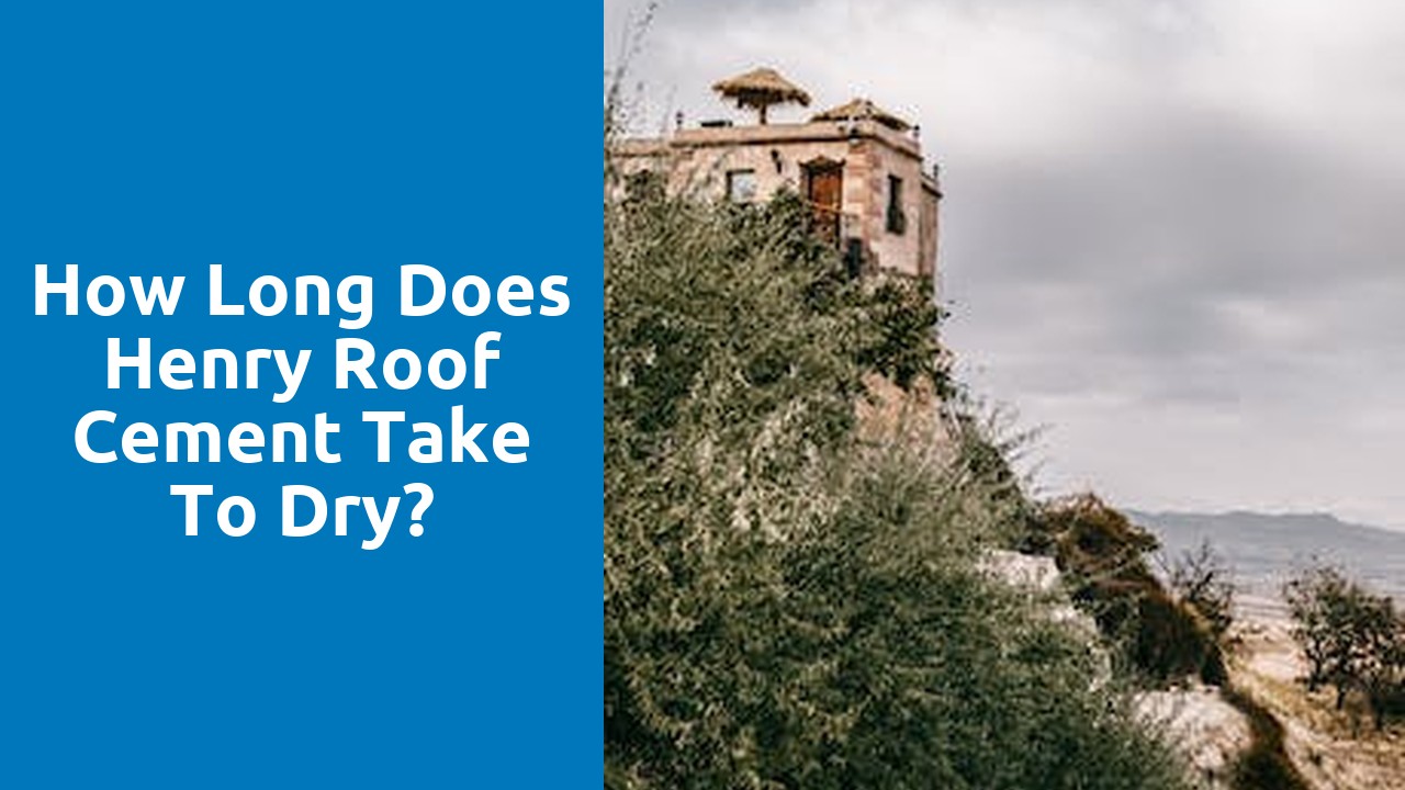 How long does Henry roof cement take to dry?