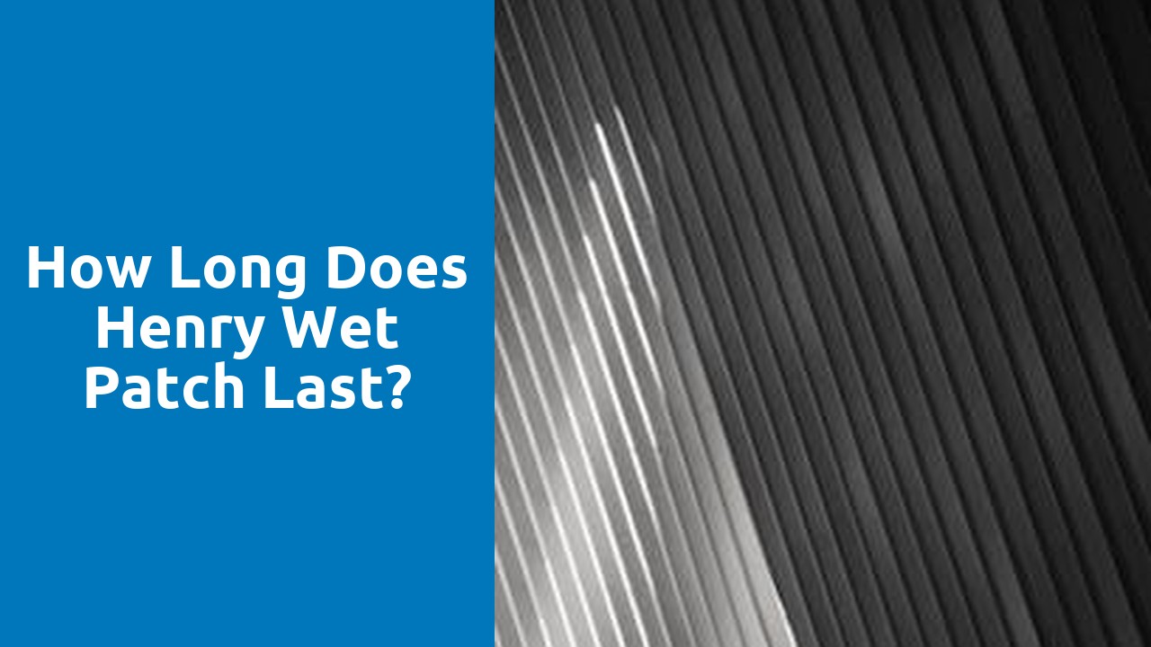 How long does Henry wet patch last?